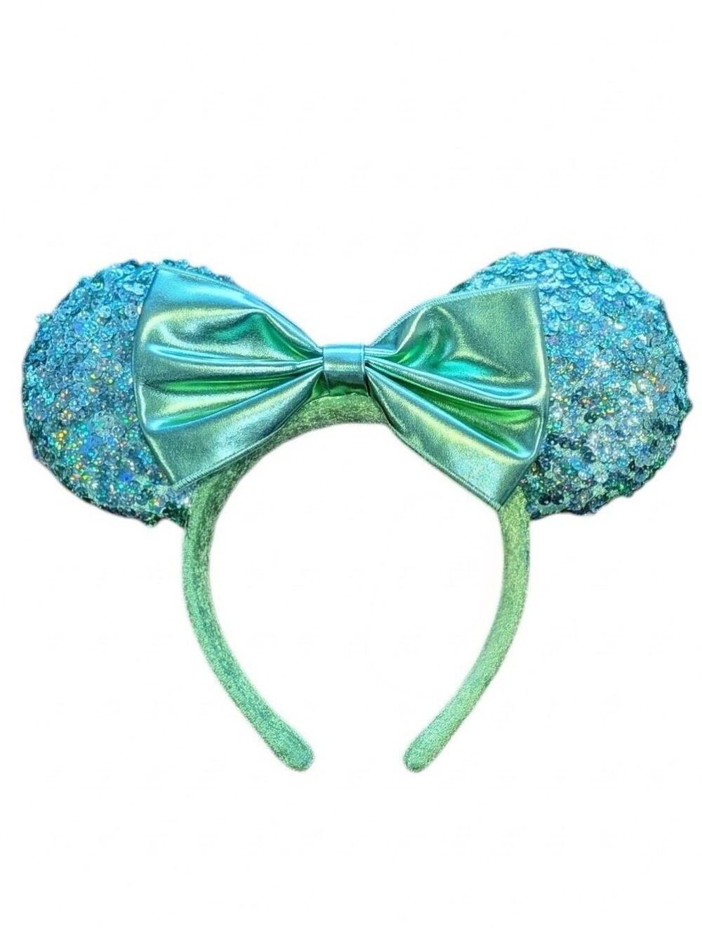 Disney Parks Minnie Mouse Green Sequin Headband